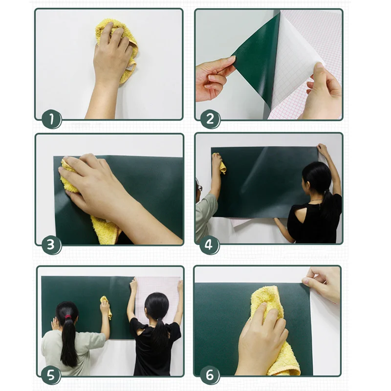 

Erase Whiteboard Sticker Wall Decal Self-adhesive White Board Peel Stick Paper for School SP99
