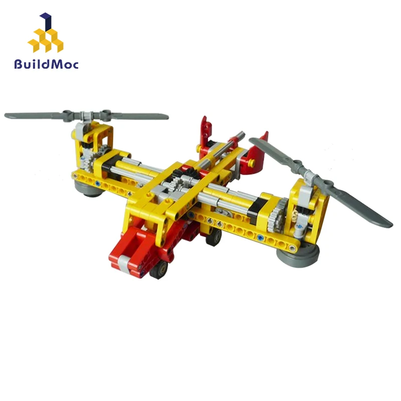 

BuildMoc 245pcs Militarybombing plane Building Block WW2 Helicopter Army weapon soldier model bricks kit Toy for children