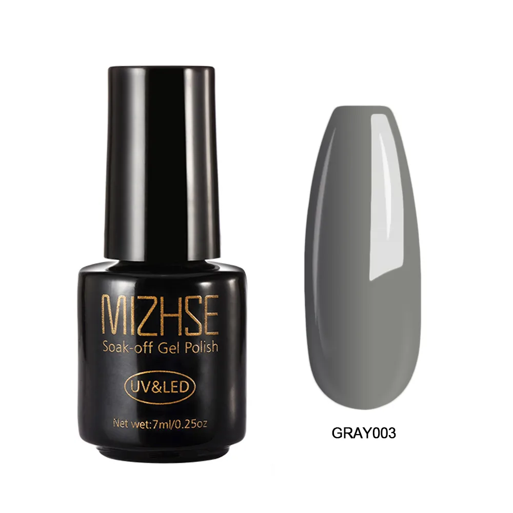 X-Gray003 MIZHSE 7 мл модный розовый цвет серия УФ гель лак для ногтей Гель-лак Длительное впитывание УФ-гель для ногтей горячий Гель-лак салон - Цвет: X-Gray003