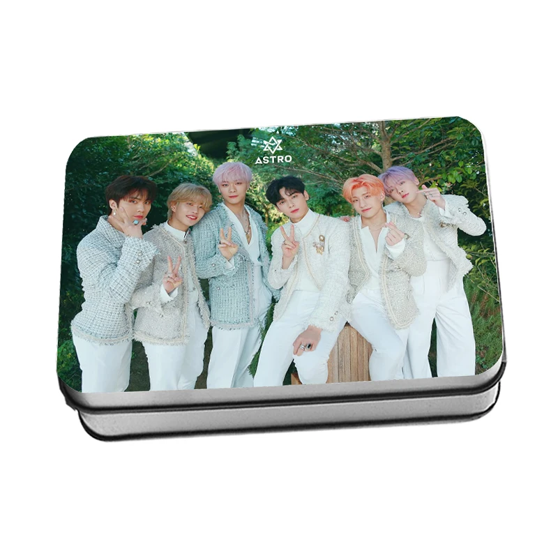 ASTRO Мода Kpop ASTRO первый альбом фотография Поляроида Lomo карты Fans ASTRO вентиляторы подарки металлический ящик 40 шт./кор. Прямая - Цвет: ASTRO