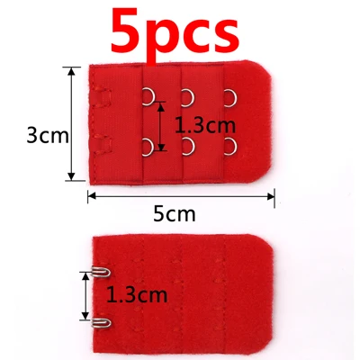 5pcs 3/4/5 шт. бюстгальтеры Для женщин нижнее белье бюстгальтер наращивание ремень Аксессуары для нижнего белья 2 ряда 3 крючка с застежкой на спине бюстгальтеры - Цвет: 5pcs