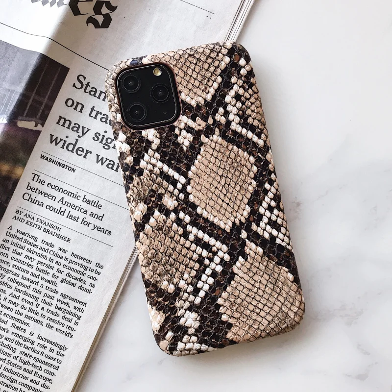 Style 4 Мягкий силиконовый чехол для телефона с текстурой крокодила для iphone 11 pro XS MAX X XR 7 8 6 6S plus чехол из искусственной кожи со змеиным узором - Цвет: Style 4