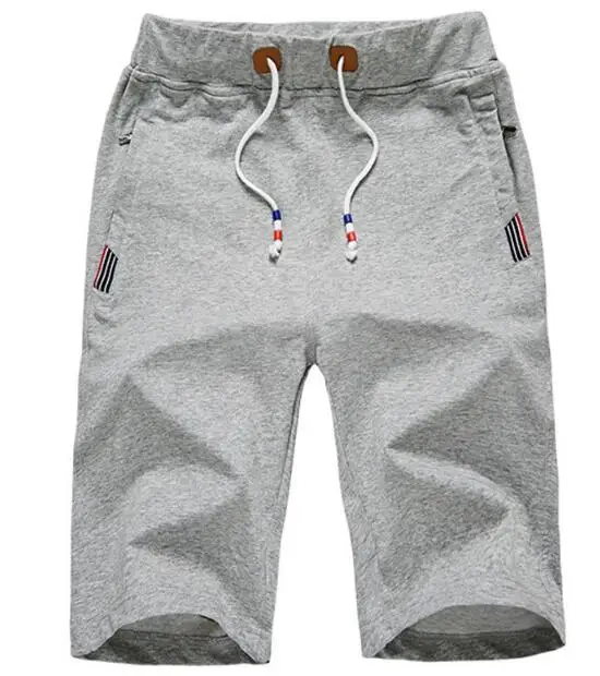 light gray Peilow Большие размеры L~ 6XL, 7XL, 8XL Для Мужчин's Шорты для женщин Лето эластичный пояс Пляжные шорты хлопок Повседневное мужской Шорты для женщин Homme брендовая одежда - Цвет: light gray