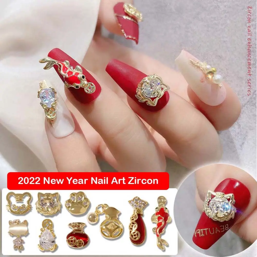 Manicure Tool Tiger Year Diamond Chinese New Year Nail Art Diy Nail  Decoration 3d Nail Art Rhinestone Zodiac Nail Jewelry - Rhinestones &  Decorations - AliExpress