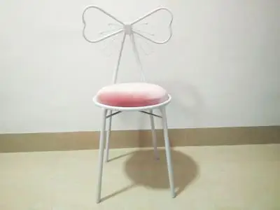 Качественное металлическое кресло, модный скандинавский барный стул для отдыха, современный стул для макияжа, обеденный стул с бантом, форма спинки с поролоновой губкой - Цвет: 5