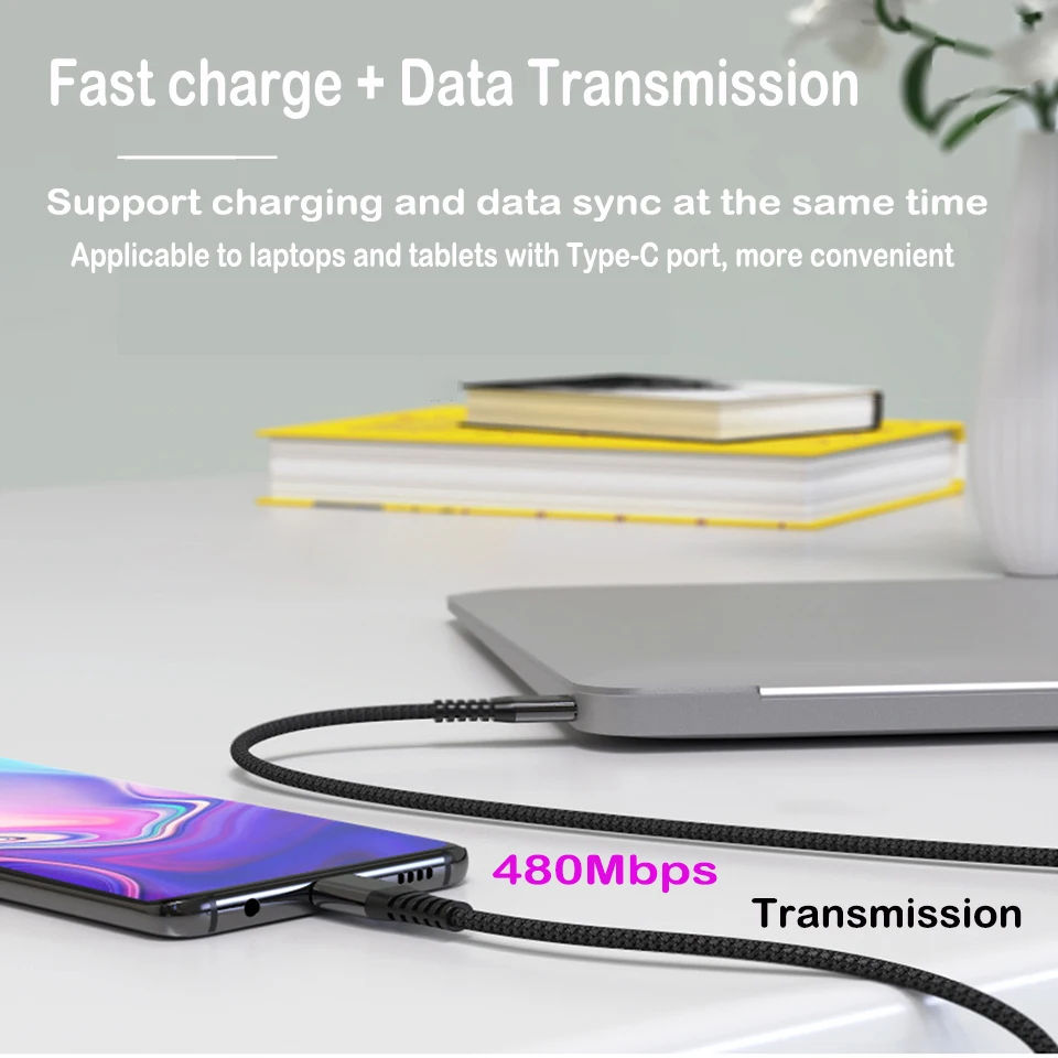 Кабель usb type C 3,1 3A 60 Вт PD Быстрая зарядка для Macbook Pro samsung S9 S8 Note 9 8 huawei mate 20 кабель для быстрой зарядки type c