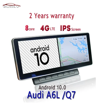 

ZUOLV Multimedia Navigation GPS For Audi A6L Q7 Dashboard Android 10.0 Bluetooth 4GB+64GB Player 10.25'' 2009-2016