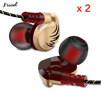 

2 Pieces Wired In-Ear Stereo Smartphone Earphone with Mic Wire Control Headphones Headset For Xiaomi/Iphone/Huawei
