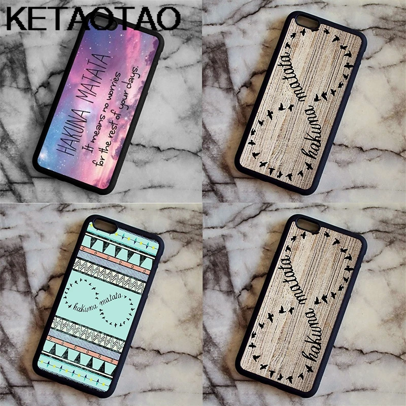 KETAOTAO Hakuna Matata Stampato для iPhone 4S, 5S, 6 S, 7, 8 Plus, X, XR, XS MAX, черный мягкий чехол для телефона, резиновый, силиконовый