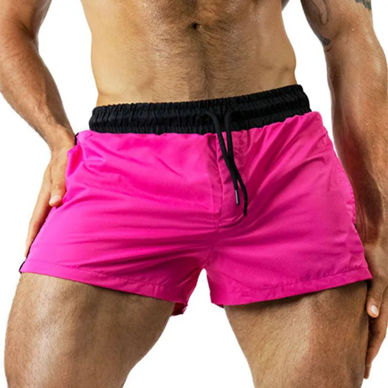 New Running Shorts Men Swimwear Men Swimsuit 2021 Swimming Trunks Short Quick-drying Sexy Mens exy Mens Swim Briefs Beach Shorts
