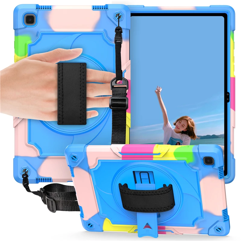

Для планшета Samsung Galaxy Tab A7 2020 10,4 T507 T500 T505 SM-T500 чехол Heavy Duty кронштейн Подставка для ручки противоударный чехол, корпус + ремень