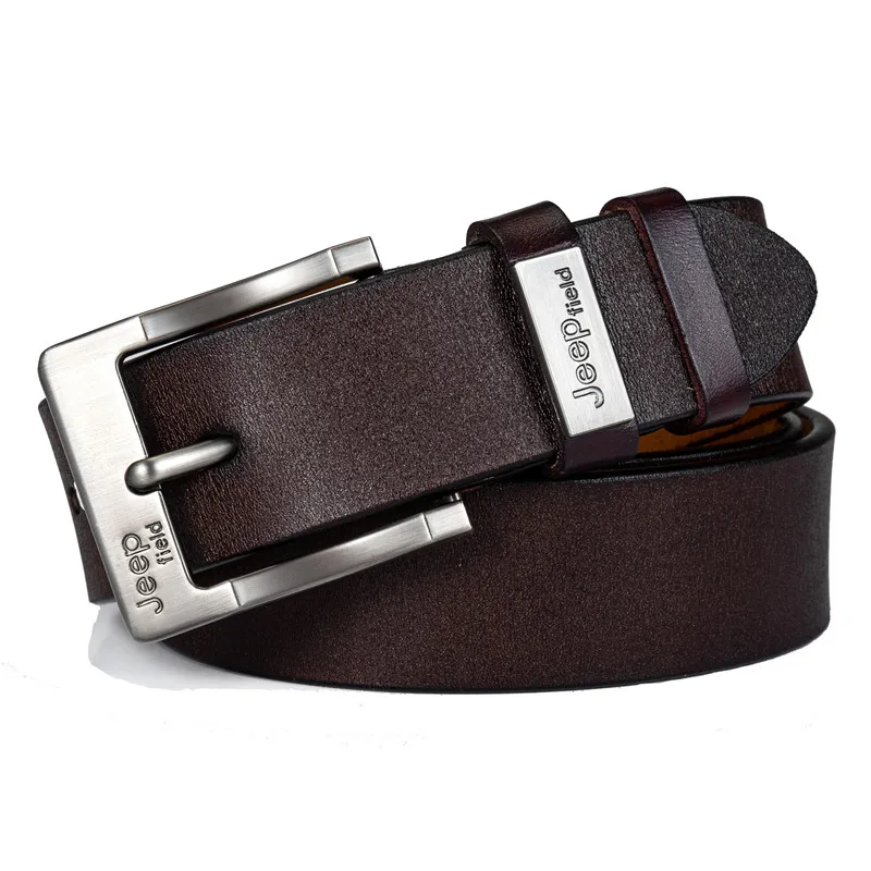 Men's Belt Fashion High Quality Genuine Leather Pin Buckle Black New Retro Student Jeans Cowhide Belt Business Male Belt