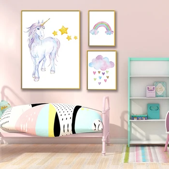 

Nordic unicorn Posters And Prints Wall Art Canvas Painting Decoratie Woonkamer Posters And Prints Living Room