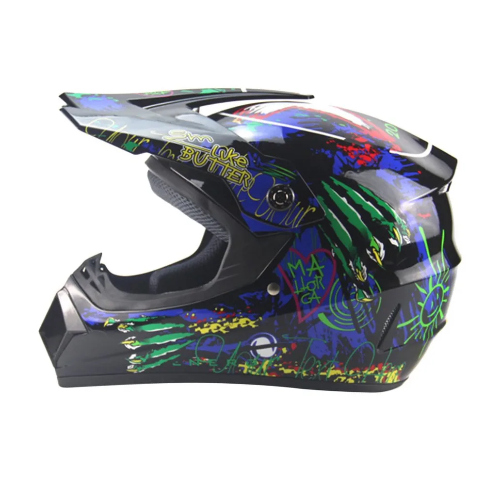 Breathable Motorcycle Helmet 3PCS/SET M/L/XL Lightweight Full Face Racing Motorcycle Safety Unisex ABS Shell Motorbike Helmet