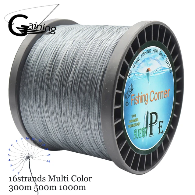 16 Strands PE Braid 300M/500M/1000M Braided Fishing Line Multi