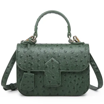 

2020 Women Ostrich Clutch Tote Bag Hot Color Fashion Handbag Python Pattern Leather Shoulder Bags New Design Purse
