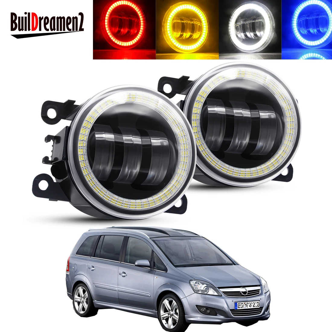 2 х Ангел глаз туман светильник сборки автомобилей светодиодный объектив