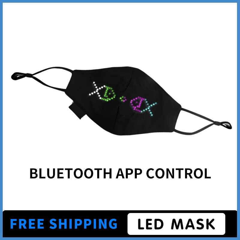 Модная Рождественская светодиодный маска приложение управления Bluetooth маски