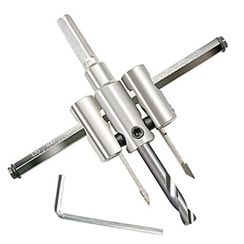 

Adjustable Drill Bit Woodworking Hole Opener Metal Wood Circle Hole Saw Drill Bit Cutter _WK