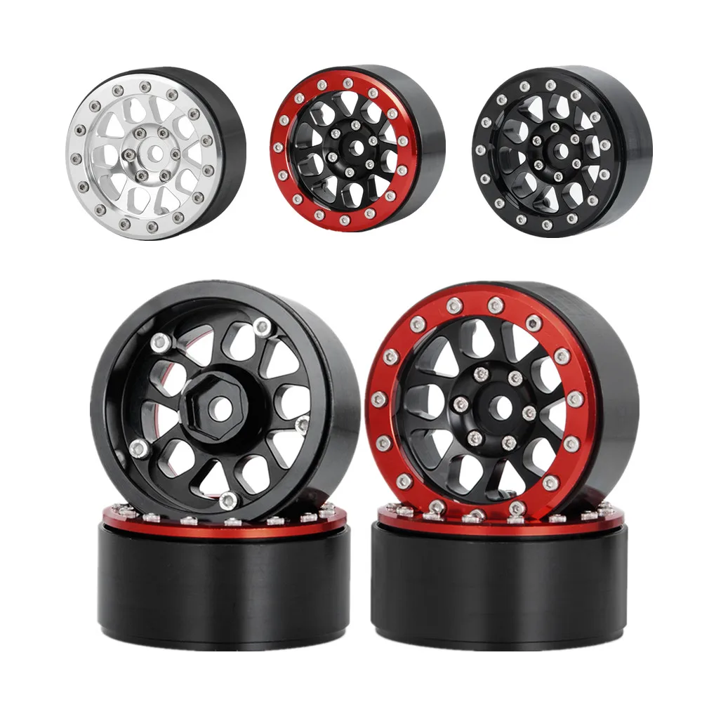 

AXSPEED 4pcs/set 1.9 inch Alloy Metal Beadlock Wheel Rim For SCX10 D90 CC01 1/10 RC Crawler
