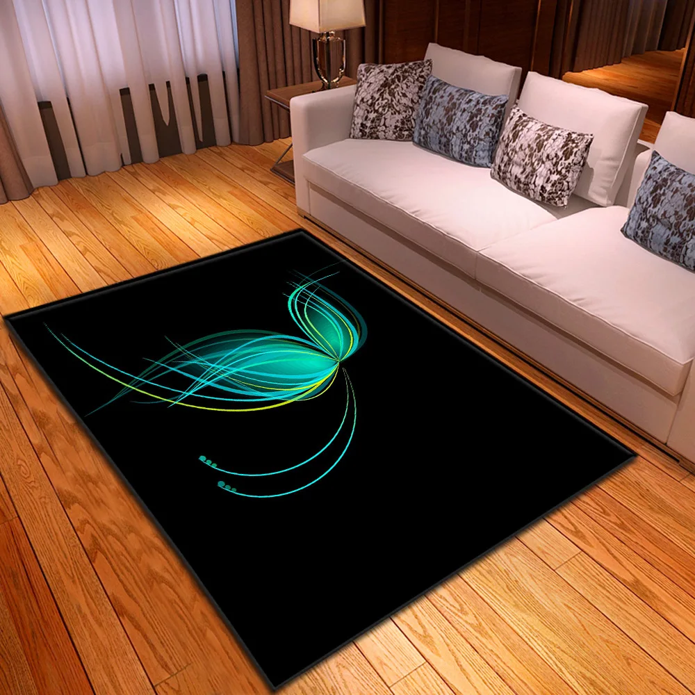 Dream 3D коврики с изображением бабочки для гостиной, спальни, Мультяшные коврики для детской комнаты, мягкие фланелевые коврики с эффектом памяти, большой размер