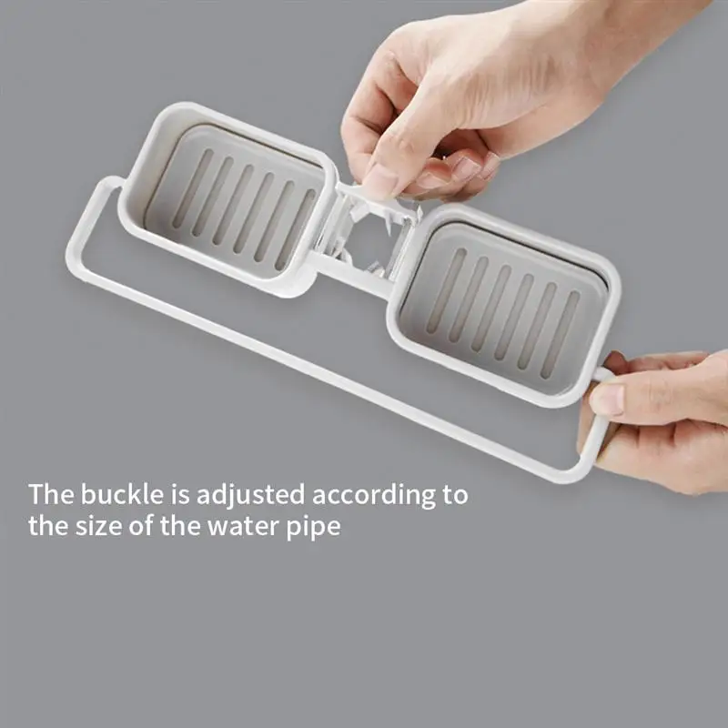 New Home Accessories Kitchen Sink Faucet Sponge Soap Cloth Drain Rack Storage Holder Shelf Hanging Punch Faucet Holder