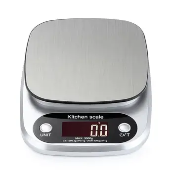 

3kg/0.1g 10Kg/1g Digital Kitchen Scales Stainless Steel Electronic LCD Cooking Weight Food Household Measuring Tools