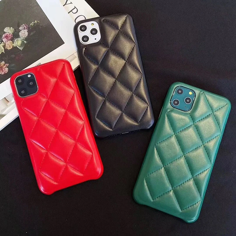  wlzcyhbd Luxury Stitch Line Rhombus Leather Phone Case For iPhone 11 Pro Max X Xr Xs Max 7 8 Plus F