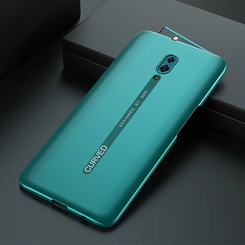 GKK тонкий чехол для OPPO Reno 2 ace чехол 2 в 1 полная защита противоударный задний матовый чехол для OPPO Reno 2 ace Coque - Цвет: Jade green