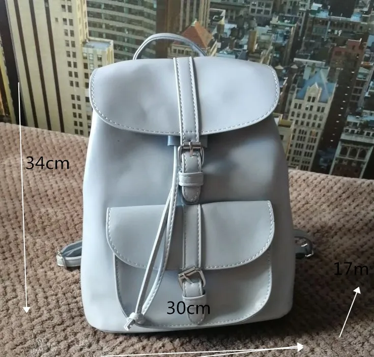  Miyahouse PU Leather Backpacks Trendy Female Drawstring Travel Bags Retro School Bags Women High Qu - 32865483007