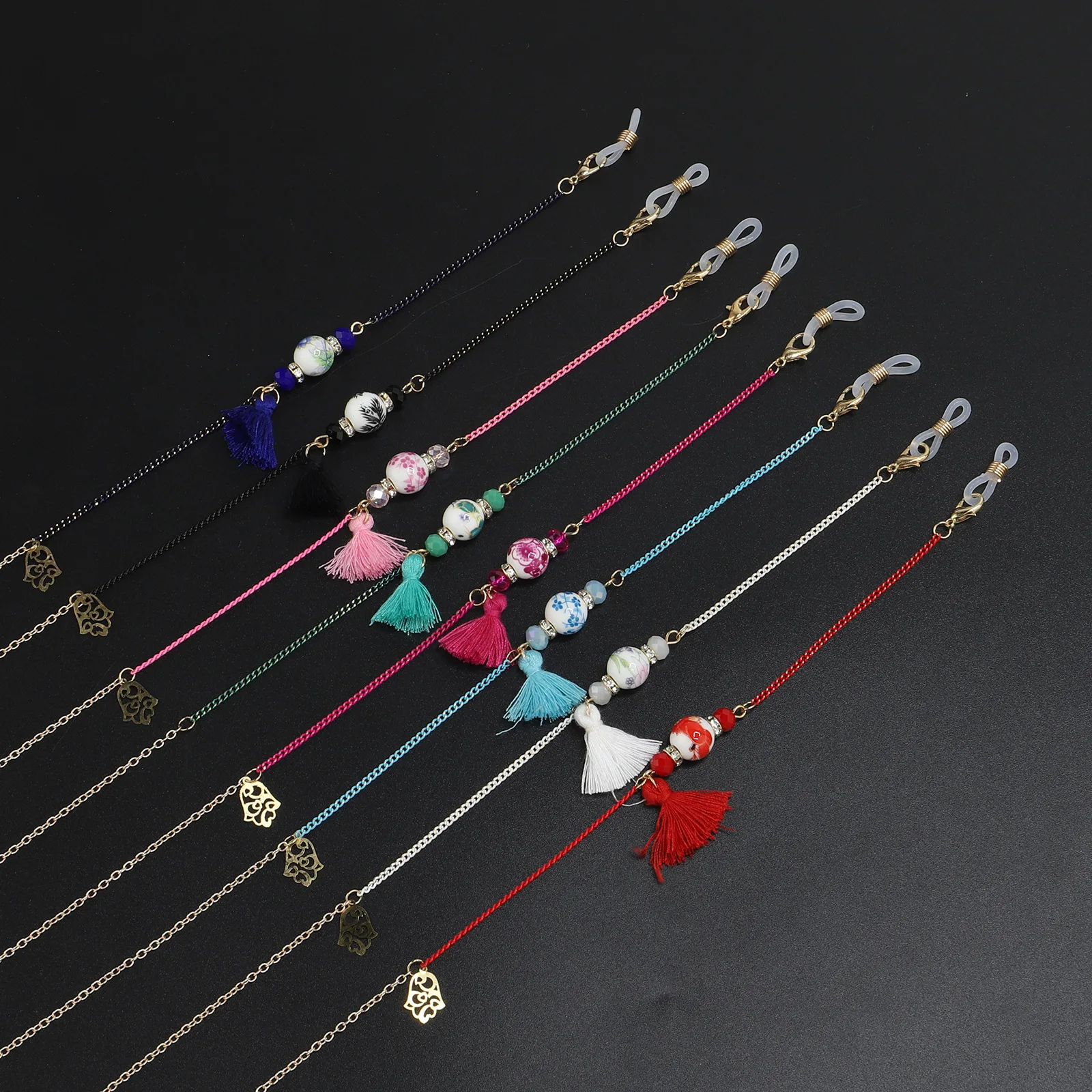 

multicolor tassel sunglass glasses chain sunglasses women lunette soleil femme cordon gafas cadena gafas mujer corrente oculos