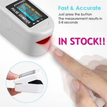 

IN STOCK! Blood Oxygen Monitor Finger Pulse Oximeter Oxygen Saturation Monitor without Battery Tool Fast Shipping