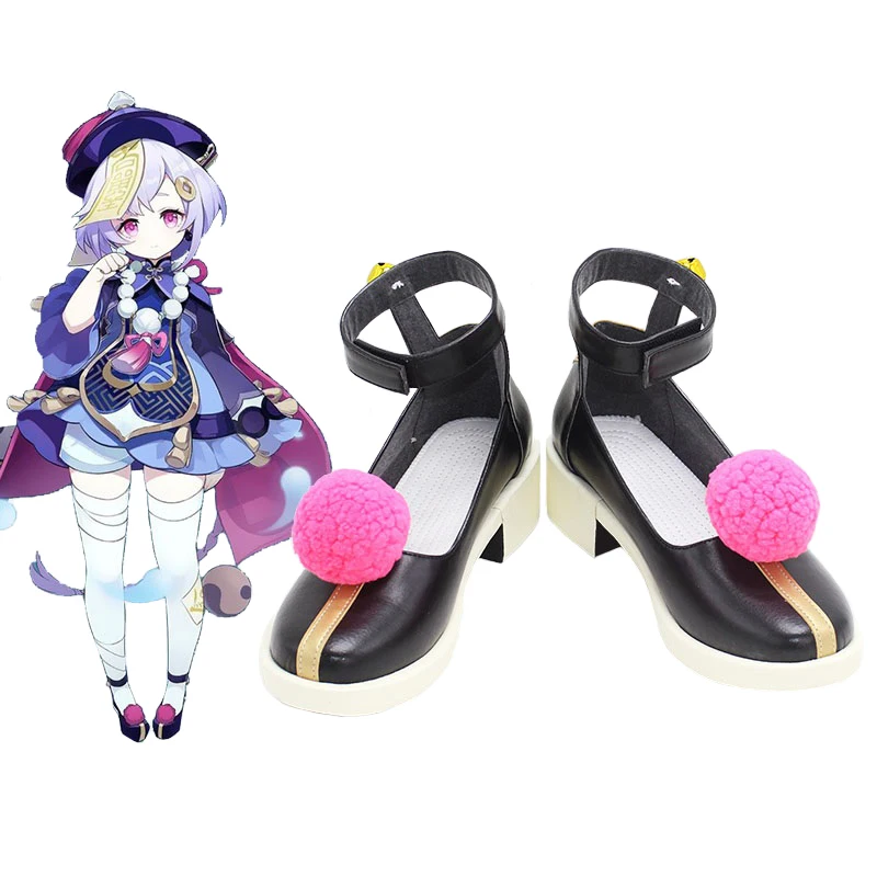 

New Game Genshin Impact Cosplay Shoes Genshin Impact QiQi Cosplay Shoes Halloween Women Shoes Size 35-46