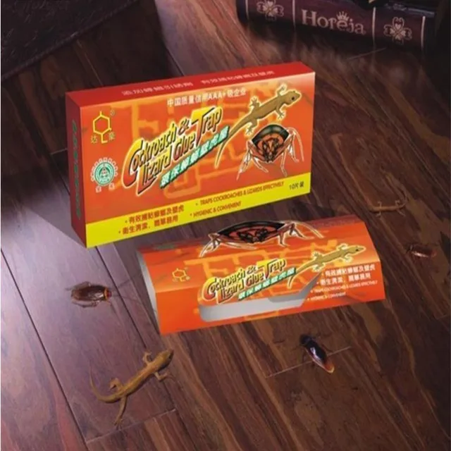 10Db Hajtogatás Cacture Cótányok Gecko House Erős Fizikai Környezetvédelem Ártalmatlan Fogási Tárgy Rovar Ragasztó Tábla - Image 3