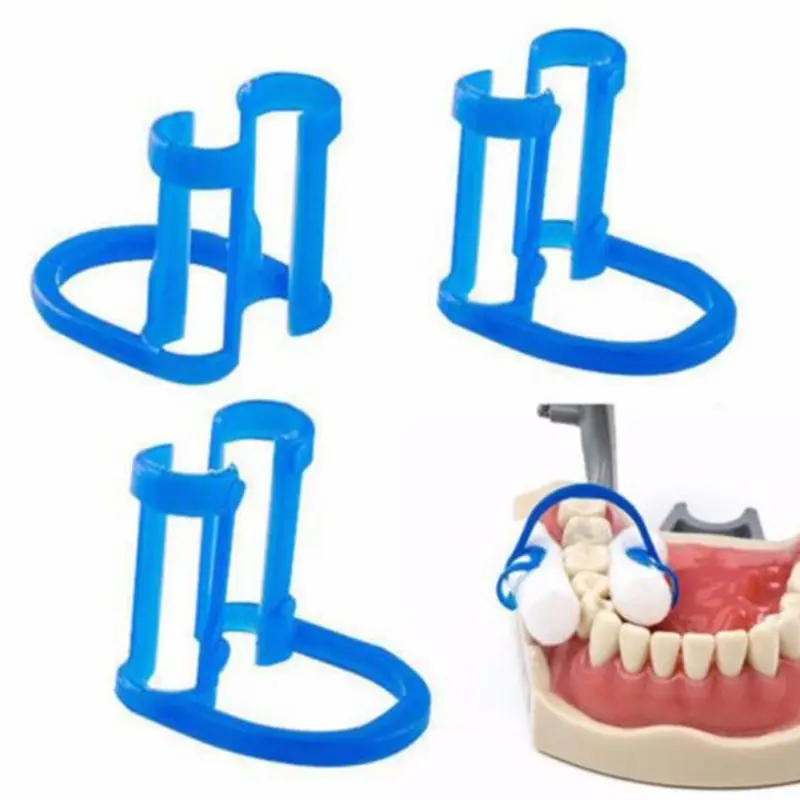 

20Pcs/Pack Disposable Blue Dental Cotton Roller Holder Clips Dispenser Plastic Isolator Tools Dentist Clinic Lab Supplies