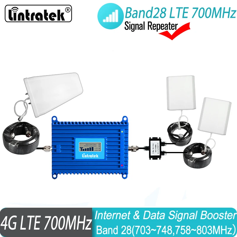 Усилитель сигнала 4G LTE 700 МГц с ЖК-дисплеем и 2 антеннами | Мобильные телефоны