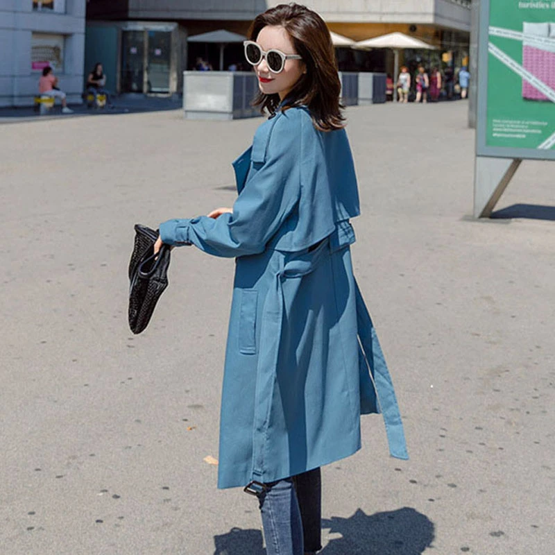 2020 Spring Autumn  Female  New Casual belt Trench