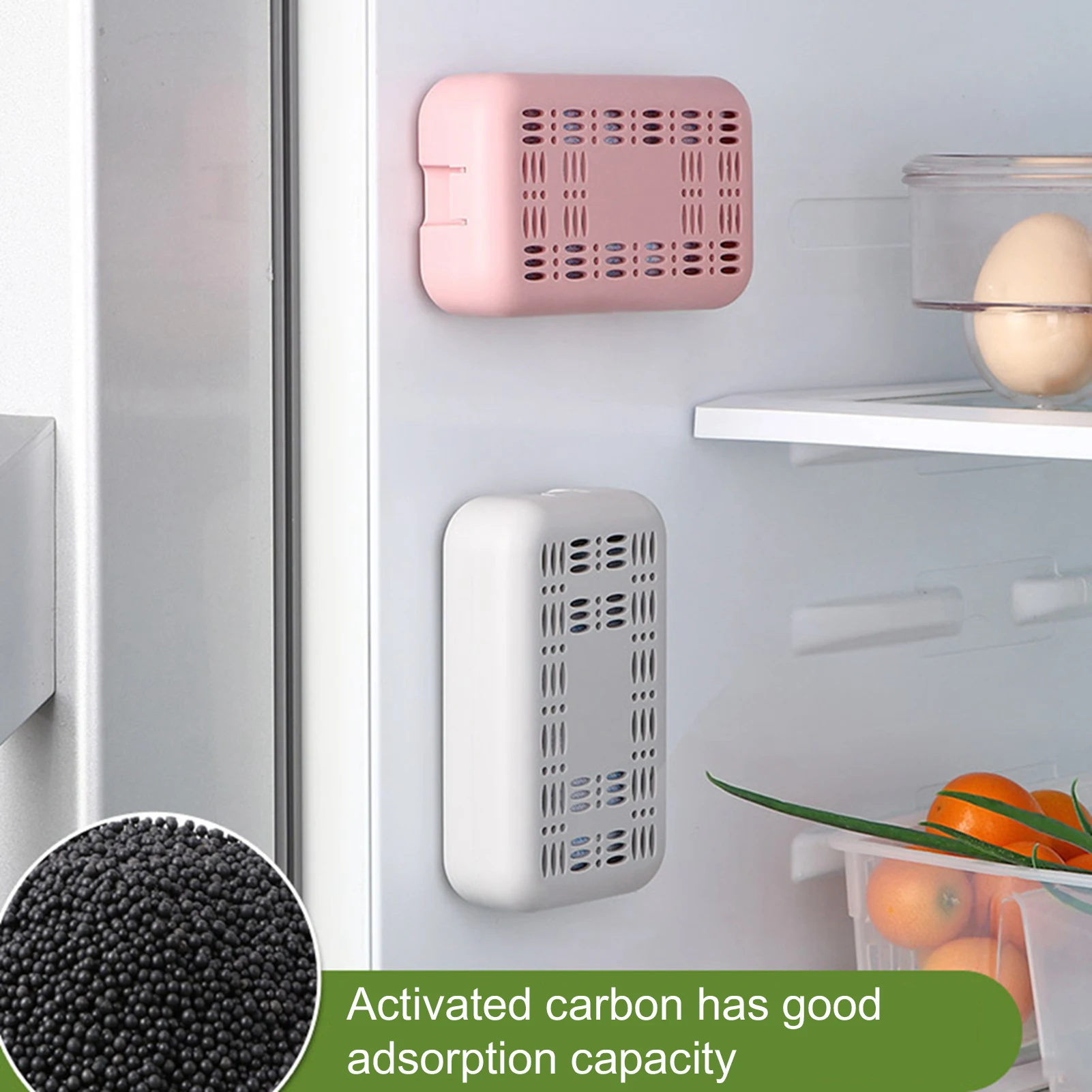 Suction Cup Fridge Activated Carbon Deodorant Box Freezer Deodorizer Air Purifier Smell Odor Remover Home Accessories
