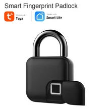 Tuya Bluetooth Smart Biometrische Keyless Fingerprint Tür Vorhängeschlösser USB Aufladbare Anti-Diebstahl Wasserdichte Sicherheit Lock