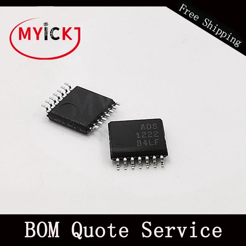 

2PCS ADS1222IPWR TSSOP14 24-Bit Analog-to-Digital Converter IC CHIP