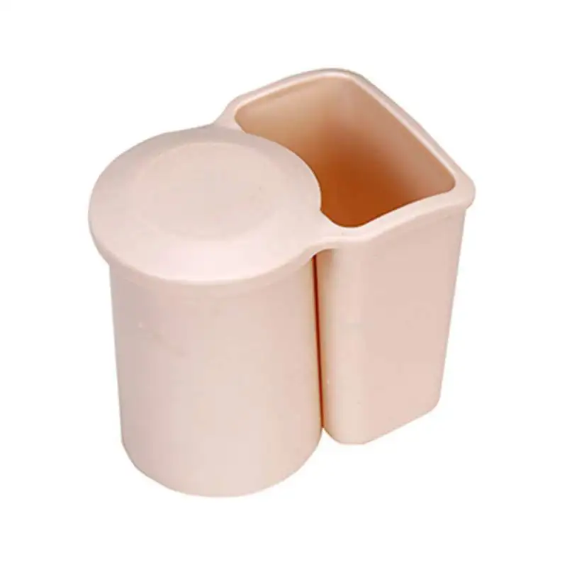Multifuntional Magnetic Single Cup Toothbrush Holder Wall Mounted Gargle Tools Shelf For Bathroom - Цвет: beige