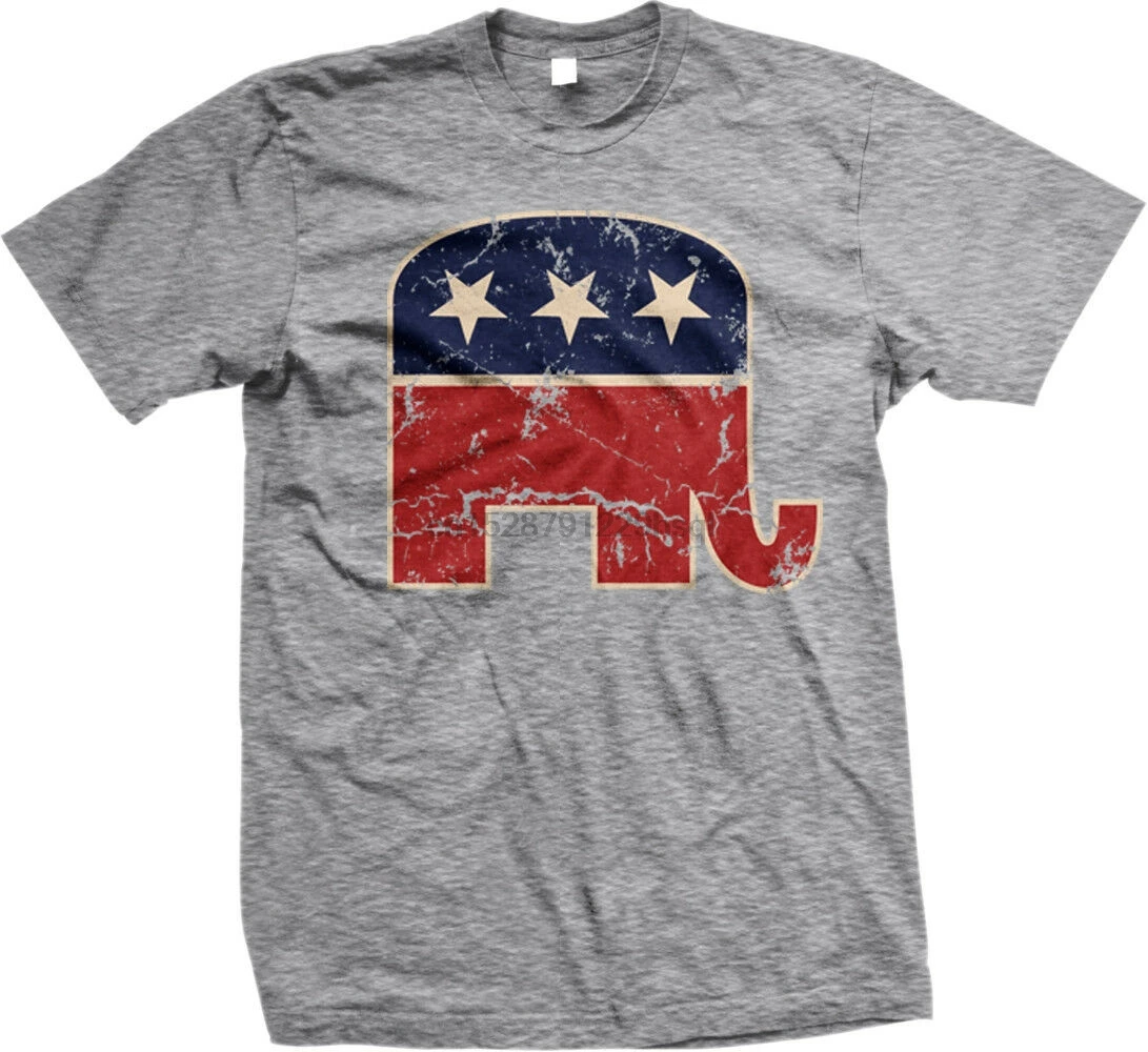 Fashion Republican Elephant Political Party Right Wing Conservative Mens T-Shirt Unisex Tee | Мужская одежда