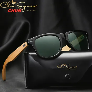 

Polarized Bamboo Sunglasses Men Wooden Sun glasses Women Brand Original Wood Glasses Oculos de sol masculino BM28 + CASE