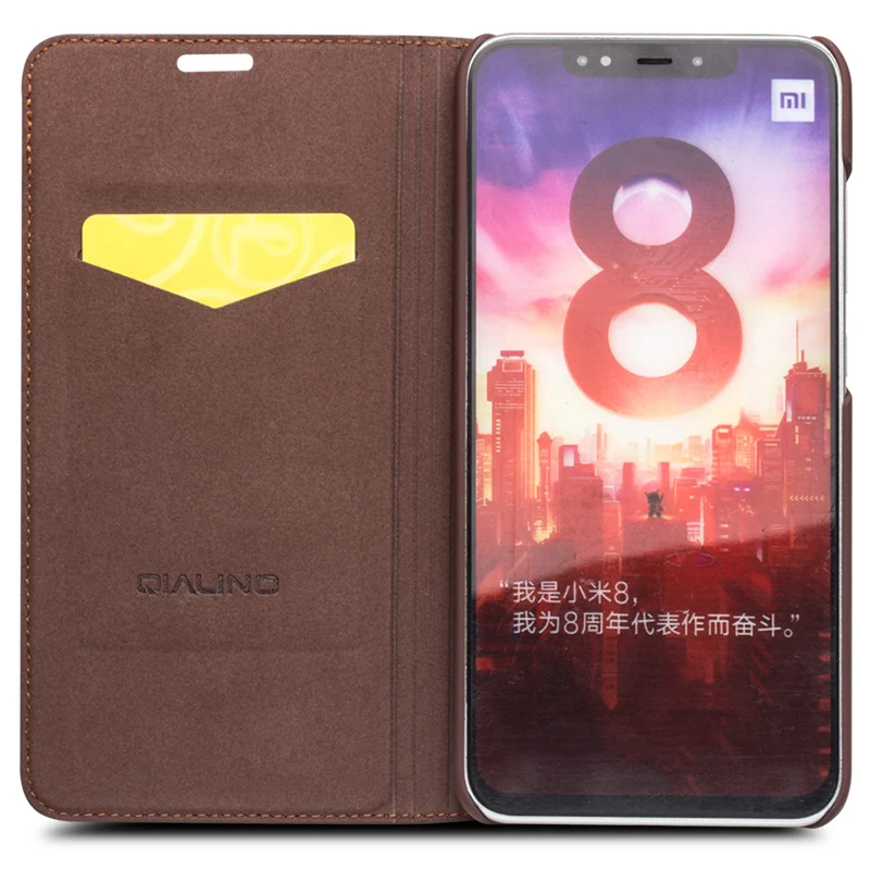 QIALINO Роскошный Ретро кошелек чехол s для Xiaomi mi 9/mi 8 натуральная кожа откидной Чехол Слот для карт для Xiaomi mi x 3 Чехол