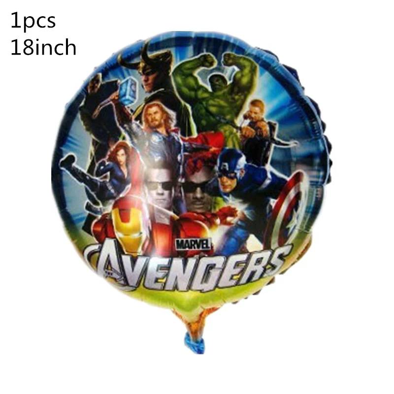 Balloons 1pcs Супергерой Мстители День Рождения украшения детский душ одноразовая посуда чашки скатерть тарелка события вечерние принадлежности - Color: Balloons 1pcs