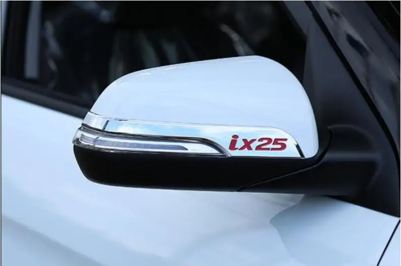 Нержавеющая сталь зеркало заднего вида украшения для hyundai ix25 monorail хром боковое зеркало крышка отделка