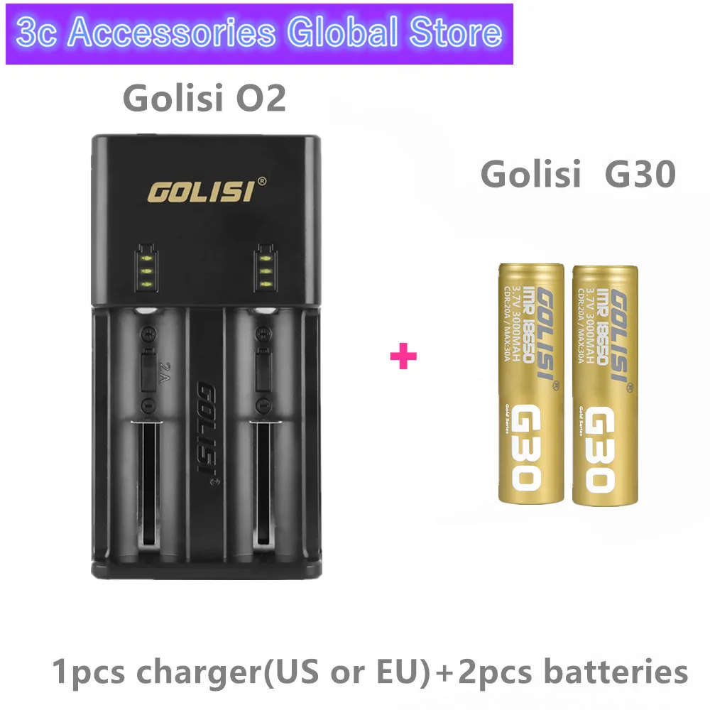 Аккумулятор Golisi G30 IMR 18650 3000 мАч аккумуляторная батарея для вейпа с