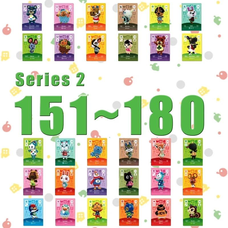 Tarjeta Amibo de Animal croxxxing, funciona para juegos de NS Series 2 (151 a 180)