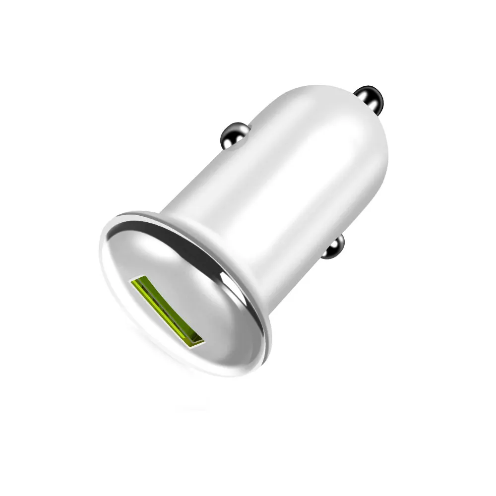 1 шт. QC 3,0 универсальное двойное USB Автомобильное зарядное устройство мини зарядное устройство Быстрая зарядка для всех устройств IOS Android смартфонов планшетов - Цвет: Silver