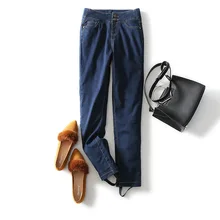 Топ дизайн! Тепло! Пуховым наполнителем! Новое поступление, зимние женские джинсы для офиса, женские брюки,, PYF19722NOV5